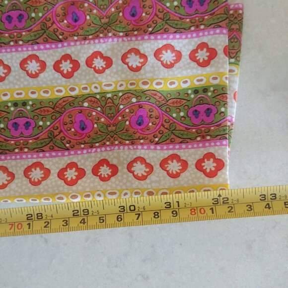 Sandro silky lightweight floral striped wide leg pants pink green 42 converts 10 - Picture 15 of 16